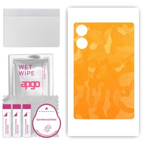 folia naklejka skórka strukturalna na TYŁ do Oukitel OT6 - Moro Camo Żółty - apgo SKINS