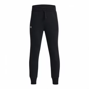 Dziewczęce spodnie dresowe Under Armour UA Rival Fleece Joggers - czarne - UNDER ARMOUR - Spodnie i spodenki dla dziewczynek - miniaturka - grafika 1