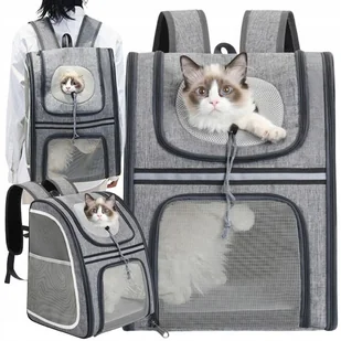 Plecak Dla Kota Psa Transporter Torba Petsmart Nosidlo Dla Zwierzat Szary - Torebki damskie - miniaturka - grafika 1
