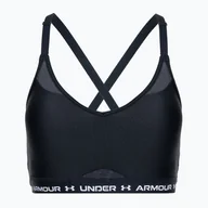 Bielizna sportowa damska - Biustonosz treningowy Under Armour Crossback Low black/white - miniaturka - grafika 1