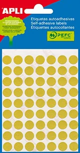 APLI 2051 - Żółte etykiety (średnica 10) 5 arkuszy - Etykiety do drukarek - miniaturka - grafika 1