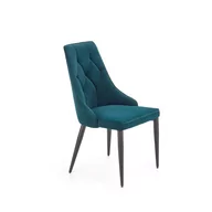 Krzesła - Krzesło Metalowe K-365 Czarny / Ciemny Zielony Halmar - miniaturka - grafika 1