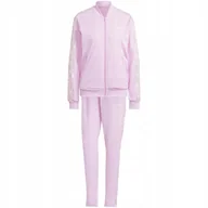 Dresy damskie - Dres damski adidas Essentials 3-Stripes różowy IJ8787 S - miniaturka - grafika 1