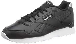 Reebok Damskie trampki Glide Ripple Clip, Core czarne srebrne metalizowane obuwie białe, 37 EU - Trampki damskie - miniaturka - grafika 1