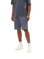 Spodenki damskie - TOM TAILOR Męskie Szorty bermudy 1035043, 31272 - Blueish Grey Diamond Structure, 31 - miniaturka - grafika 1