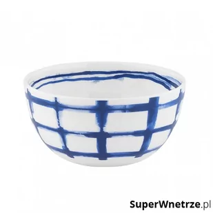 Miseczka z porcelany w kratę 10,5 cm Nuova R2S Indigo kod: 1712 INDI - Miski i półmiski - miniaturka - grafika 1