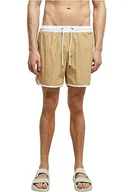 Spodenki damskie - Urban Classics Męskie szorty kąpielowe w stylu retro, biały/beżowy, 3XL - miniaturka - grafika 1