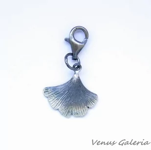 Charm- Miłorząb mini szary - Charmsy - miniaturka - grafika 1