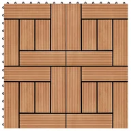 Podesty i deski tarasowe - VidaXL Lumarko Płytki tarasowe, 22 szt., 30 x 30 cm, 2 m, WPC, kolor tekowy 277804 VidaXL - miniaturka - grafika 1