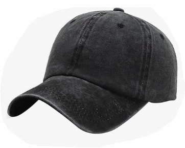 Czapka z daszkiem unisex rozm L czarna bawełniana