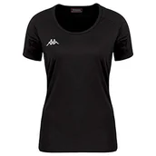 Koszulki i topy damskie - Kappa Kappa Damski T-shirt Fania Techniczny, czarny, 8Y 304TP50_913_8Y - miniaturka - grafika 1