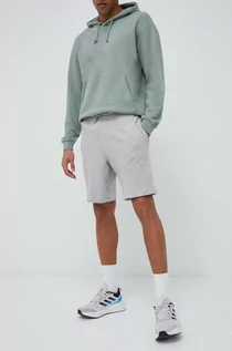 Spodenki męskie - adidas szorty bawełniane kolor szary - grafika 1