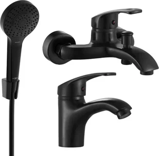 Mexen Fabia R05 zestaw wannowy, czarny - 746503R05-70 - Zestawy baterii łazienkowych - miniaturka - grafika 1