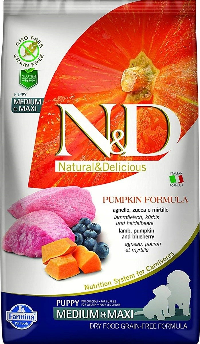Farmina N&d Gf Pumpkin Lamb&blueberry Puppy Medium/maxi 2,5 kg