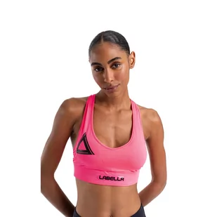 Biustonosz sportowy LABELLAMAFIA TOP HIGHLIGHT 2 PINK - Koszulki sportowe damskie - miniaturka - grafika 2