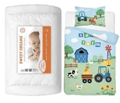 Pościel dla dzieci - Komplet do łóżeczka kołdra pościel podusia 100x135 farma - miniaturka - grafika 1