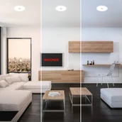 Oprawy, klosze i abażury - Briloner Lampa sufitowa wpuszczana LED 748 IP44 CCT Switch Ø 22cm - miniaturka - grafika 1