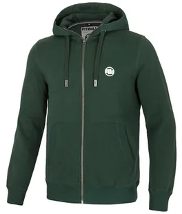 Bluza PIT BULL SMALL LOGO ciemnozielona (dark green) rozpinana-L - Bluzy męskie - miniaturka - grafika 1
