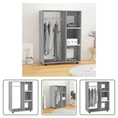 Szafy - The Living Store Szafa szara Sonoma 80x40x110 cm Materiał drewnopochodny - miniaturka - grafika 1