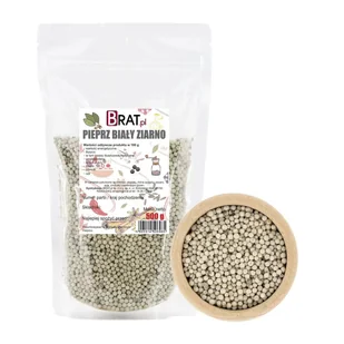 Pieprz biały ziarno 500g - Pieprz - miniaturka - grafika 1