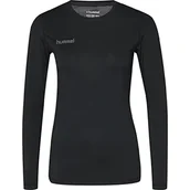 Koszulki i topy damskie - Hummel Hummel Damska koszulka Hml First Performance Women Jersey L/S Base Layer Top czarny czarny l 204515-2001 - miniaturka - grafika 1
