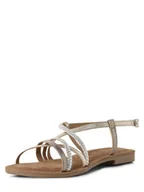 Sandały damskie - Tamaris Skórzane sandały Kobiety skóra srebrny|różowe złoto jednolity, 39 - miniaturka - grafika 1