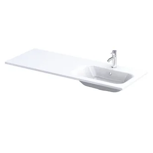 Umywalka meblowa Oristo Are 121x46 cm prostokątna prawa biały połysk UME-AR-120-92-P - Umywalki - miniaturka - grafika 1