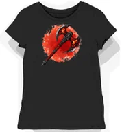Koszulki i topy damskie - Koszulka damska czarna z nadrukiem czerwonego topora bojowego M - miniaturka - grafika 1