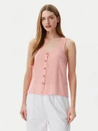 Koszulki i topy damskie - Vero Moda Top Bumpy 10325830 Czerwony Standard Fit - miniaturka - grafika 1