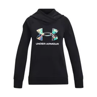 Odzież sportowa dziecięca - Bluza dziewczęca Under Armour Rival Logo Hoodie - miniaturka - grafika 1