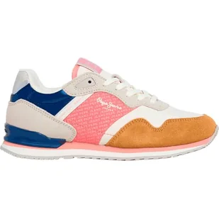 Pepe Jeans Damskie trampki LONDON PRINT W, brązowe (BISCUIT BEIGE), 3 UK, Brązowy herbatnik beżowy, 3 UK - Trampki damskie - miniaturka - grafika 1
