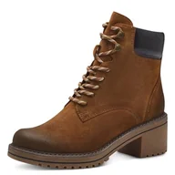 Kozaki damskie - Marco Tozzi Damskie buty Bootie Laced 2-25225-43, modne kozaki, NUT Comb, 41 EU, Rowek, 41 EU - miniaturka - grafika 1