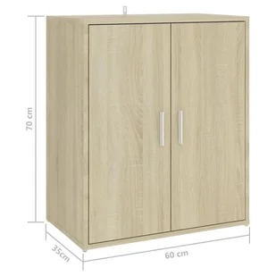 vidaXL Szafka na buty, kolor dąb sonoma, 60x35x70 cm, płyta wiórowa - Szafki na buty - miniaturka - grafika 11