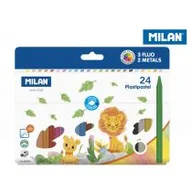 Przybory szkolne - Kredki świecowe Plastipastel 24 kolory MILAN - miniaturka - grafika 1