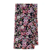 Apaszki i szaliki męskie - Damskie cienki szal w kwiaty czarno - różowy - miniaturka - grafika 1