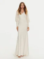 Sukienki - YAS Sukienka wieczorowa Dottea 26034444 Biały Regular Fit - miniaturka - grafika 1