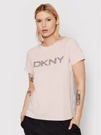 Koszulki sportowe damskie - DKNY Sport T-Shirt DP1T6749 Różowy Regular Fit - miniaturka - grafika 1