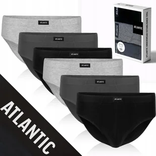 SLIPY MAJTKI MĘSKIE ATLANTIC ZESTAW 6 SZTUK KLASYCZNE BAWEŁNIANE *M - Majtki męskie - miniaturka - grafika 1