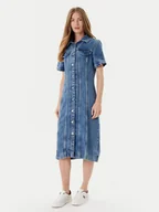 Sukienki - Tommy Hilfiger Sukienka jeansowa WW0WW46638 Niebieski Slim Fit - miniaturka - grafika 1
