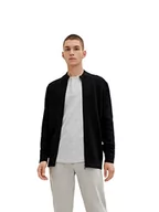 Swetry męskie - TOM TAILOR Denim Męskie Kardigan ze stójką 1028392, 10903 - Anthracite Gray, S - miniaturka - grafika 1