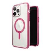 Etui i futerały do telefonów - Speck Presidio Perfect-Clear with Impact Geometry + MagSafe - Etui iPhone 14 Pro Max z powłoką MICROBAN (Clear / Digital Pink) - miniaturka - grafika 1