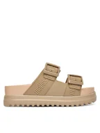 Klapki i japonki damskie - Melissa Klapki Melissa Cozy M Lover Platform Ad 35977 Beżowy - miniaturka - grafika 1