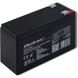 Qoltec Qoltec Akumulator żelowy | 12V | 9Ah | max.90A | AGM 53031 - Baterie do zasilaczy awaryjnych UPS - miniaturka - grafika 1