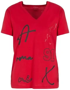 Armani Exchange T-shirt damski, czerwony, XL - Koszulki i topy damskie - miniaturka - grafika 1