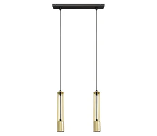 LED Żyrandol na lince BARS 2xGU10/4,8W/230V złoty/czarny - Lampy sufitowe - miniaturka - grafika 1