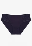 Majtki damskie - Granatowe Bawełniane Majtki Figi o Klasycznym Fasonie Venalice - miniaturka - grafika 1