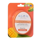 Kosmetyki do kąpieli - Agon Shower Sponge Mango 125g gąbka kąpielowa do ciała nasączona mydłem - miniaturka - grafika 1