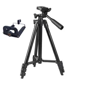 Statywy fotograficzne - Tripod Statyw 4W1 Uchwyt Na Telefon + Pilot Bluetooth - miniaturka - grafika 1