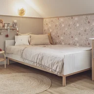 Łóżka dla dzieci i młodzieży - Łóżko Miloo 120x200 cm białe ryflowane - miniaturka - grafika 1