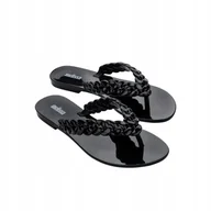 Klapki i japonki damskie - Melissa Japonki Damskie Czarne Wrap Flip Flop Ad Black 39 - miniaturka - grafika 1